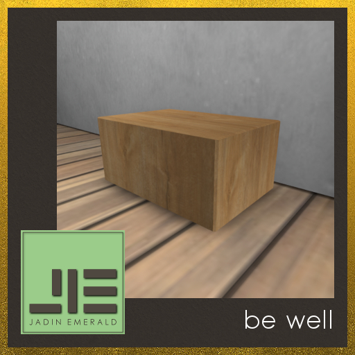 PROMO ➛ Holzblock (Wood Block) Step Stool, 11 Textures, Solid Wood, Beveled, Menu Controlled -C/M (Wear to Unpack)