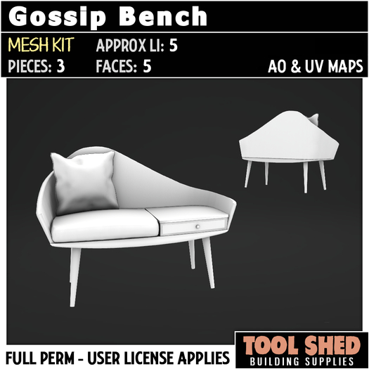 Tool Shed - Gossip Bench Mesh Kit