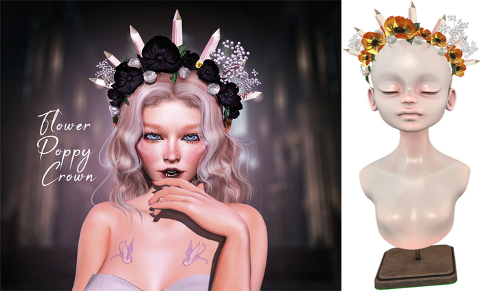 UNA. Flower Poppy Crown Yellow