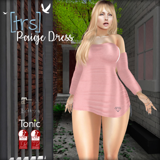 [trs] Paige Dress . Ash Blue