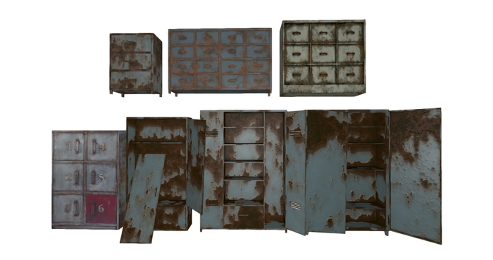 Industrial furniture set v1 Mesh