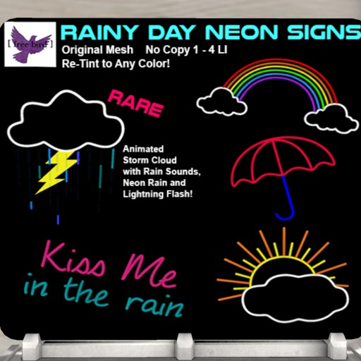 [ free bird ] Umbrella Neon Sign