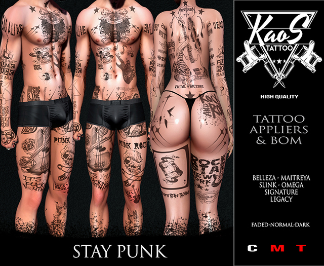KAOS STAY PUNK TATTOO