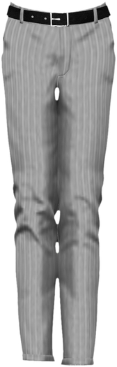 {Dorkus!} Pinstripe Slacks - Light Grey