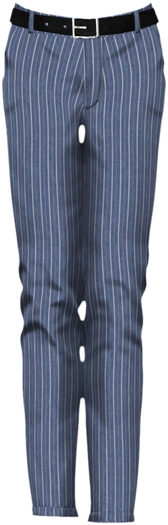 {Dorkus!} Pinstripe Slacks - Bright Blue
