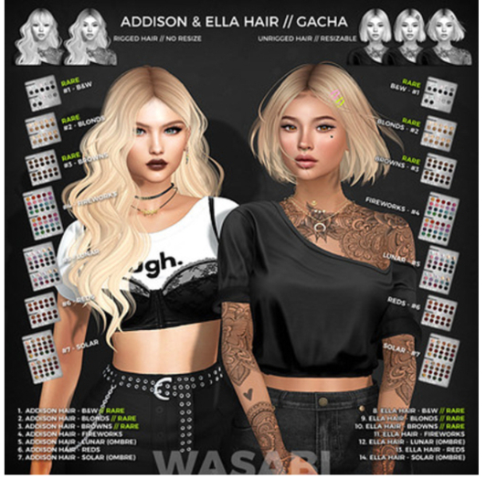 Wasabi // Ella Mesh Hair - #13 Reds