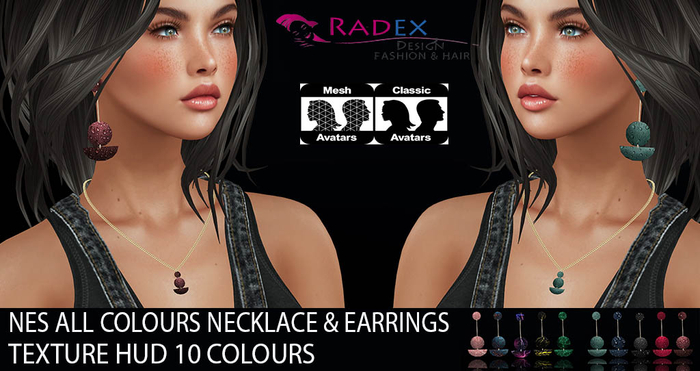 RADEX Mesh Nes All Colours Necklace & Earrings