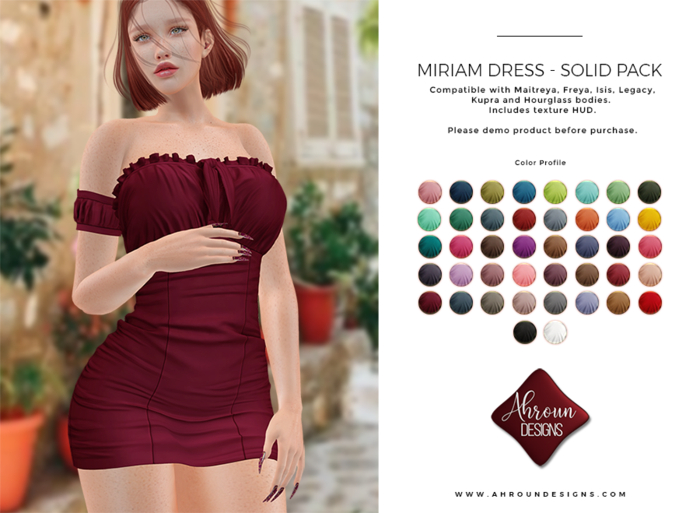 [Ahroun Designs] Miriam Dress - Solid Pack