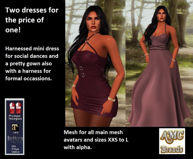 AMC Harness Gown and Mini Dress - Pink