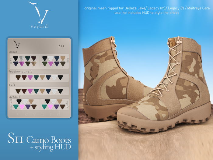 veyard S11 Camo Boots