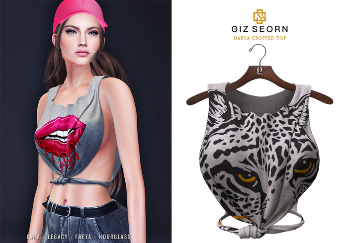 GIZ SEORN: Darya Cropped Top [Print IV]