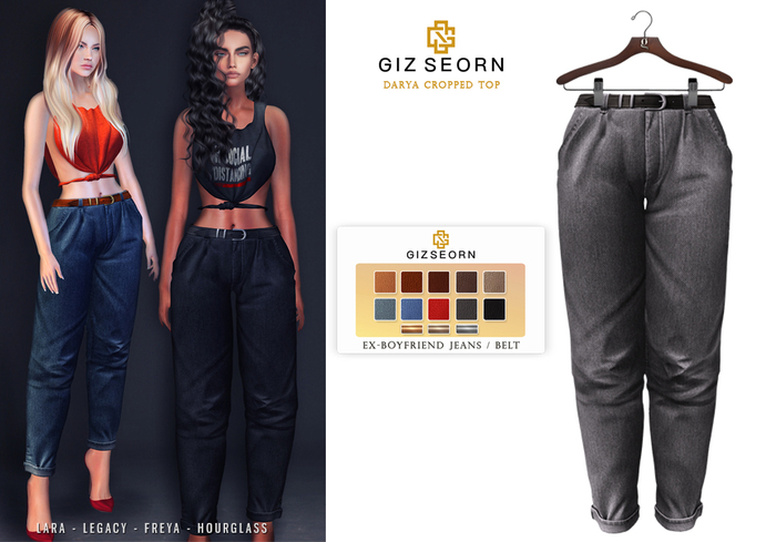 GIZ SEORN: Ex-Boyfriend Jeans [Gray]