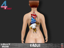 LOLLY's BOM things... [tattoo] 4th JULY * EAGLE * 2 (back) * UNISEX *