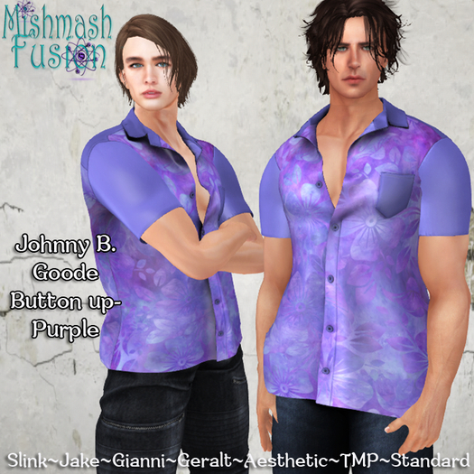 ~*MF*~ Johnny B. Goode Button Up - Purple (Add or Rez)