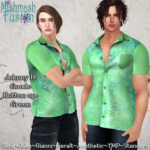 ~*MF*~ Johnny B. Goode Button Up - Green (Add or Rez)