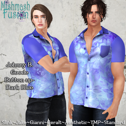~*MF*~ Johnny B. Goode Button Up - Dark Blue (Add or Rez)