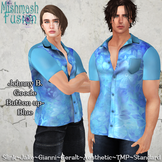 ~*MF*~ Johnny B. Goode Button Up - Blue(Add or Rez)