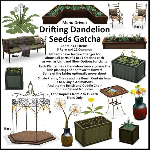 Drifting Dandelion Seeds Table - Boxed