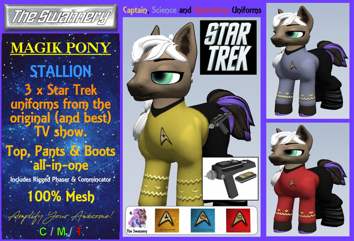 Magik Pony Stallion - Star Trek (TOS) Uniform + Attachments