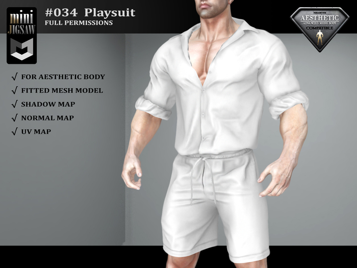 [ mJ ] #034 Full-Perm Playsuit