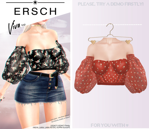 ERSCH - Viva Top pat -flowersC-