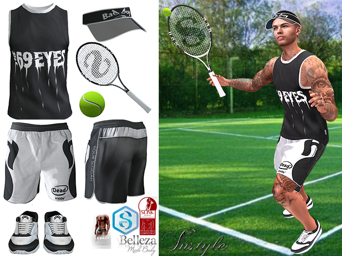 InStyl-Men's Set Tennis -v2 - Pose as A GIFT (for Belleza Jake, Slink Male, Signature Gianni, Legacy)