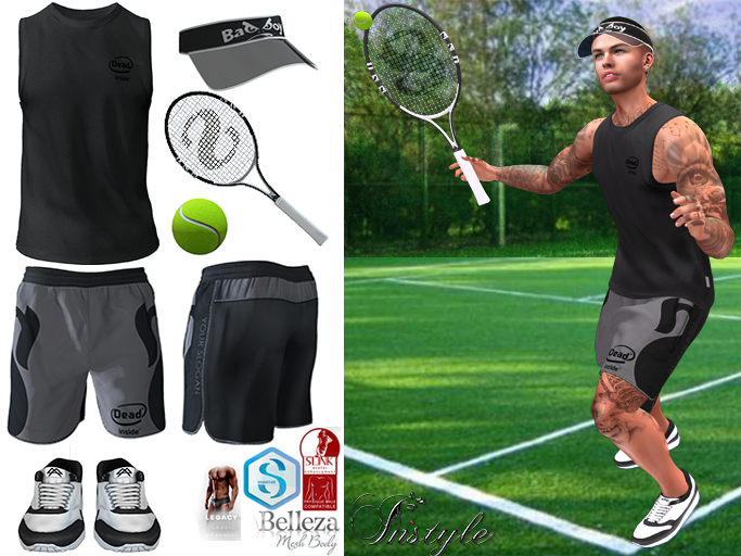 InStyl-Men's Set Tennis -v3 - Pose as A GIFT (for Belleza Jake, Slink Male, Signature Gianni, Legacy)