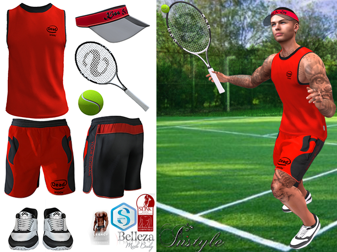 InStyl-Men's Set Tennis -v5 - Pose as A GIFT (for Belleza Jake, Slink Male, Signature Gianni, Legacy)