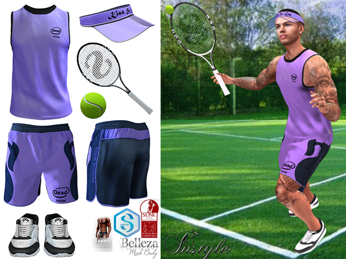 SALE-InStyl-Men's Set Tennis -v7 - Pose as A GIFT (for Belleza Jake, Slink Male, Signature Gianni, Legacy)