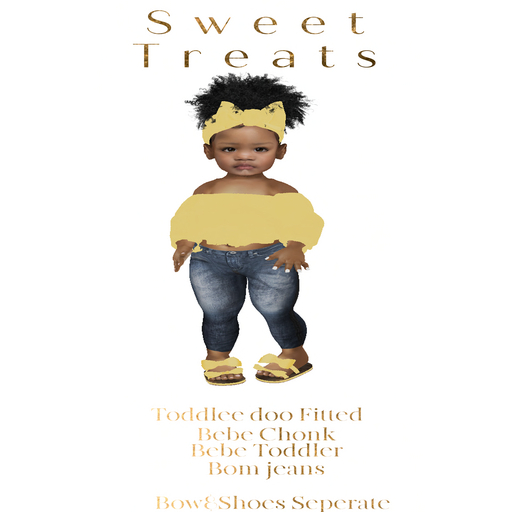 Sweet treats - Geni fit YellowBlouse/Blue Jeans-Boxed