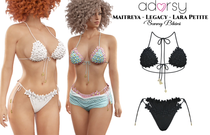 adorsy - Sunny Bikini Black - Maitreya/Legacy/Lara Petite