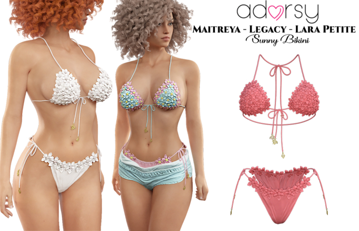 adorsy - Sunny Bikini Coral - Maitreya/Legacy/Lara Petite