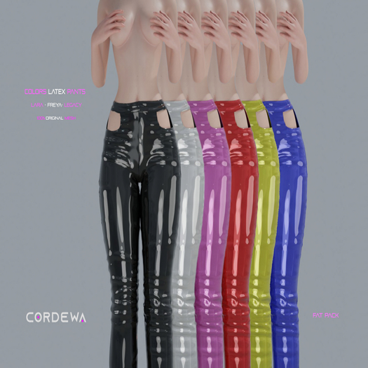*CORDEWA* COLOR LATEX PANT FAT PACK