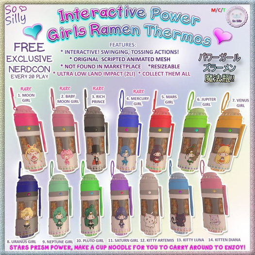 So Silly Power Girls Ramen Thermos - RICH PRINCE RARE