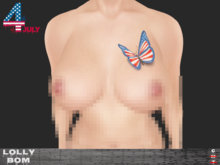 LOLLY's BOM things... [tattoo] 4th of JULY butterfly (chest)