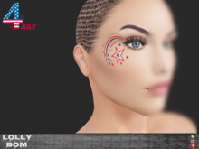 LOLLY's BOM things... [tattoo] 4th of JULY stars (face)