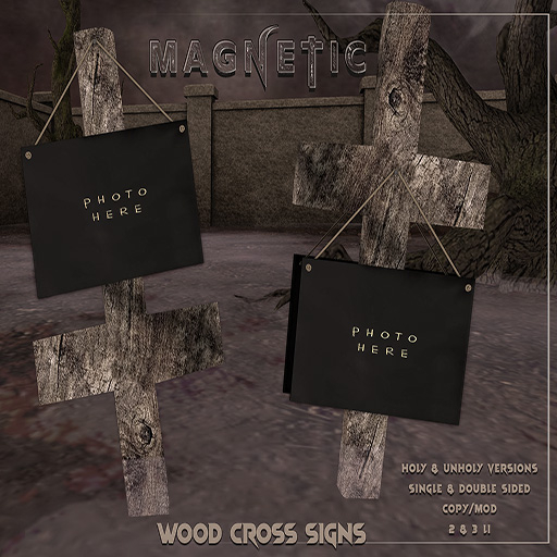Magnetic - Wood Cross Signs (ADD ME)