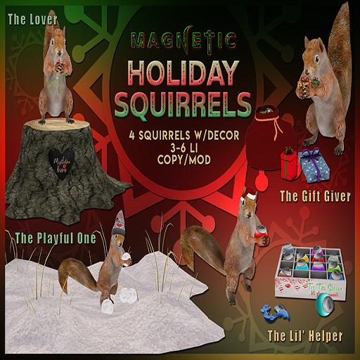 Magnetic - Holiday Squirrels (ADD ME)