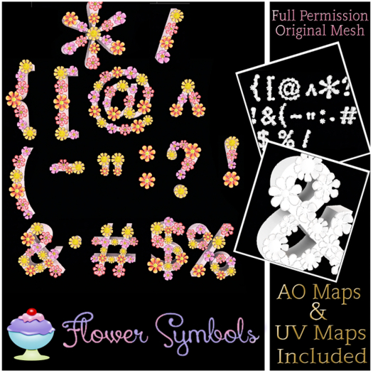 [Sherbert] Full Perm Flower Symbols (ADD) * *Retirement Sale*