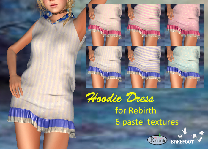 Hoodie Dress Pastel for Rebirth DEMO