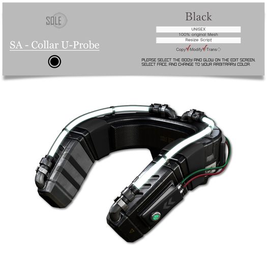 :::SOLE::: SA - Collar U-Probe (Black)