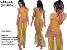 [CT] Cutout Sheer Caftan - Jellow - Maitreya - Slink - Belleza - Tonic - Ocacin - Volupuous DEMO