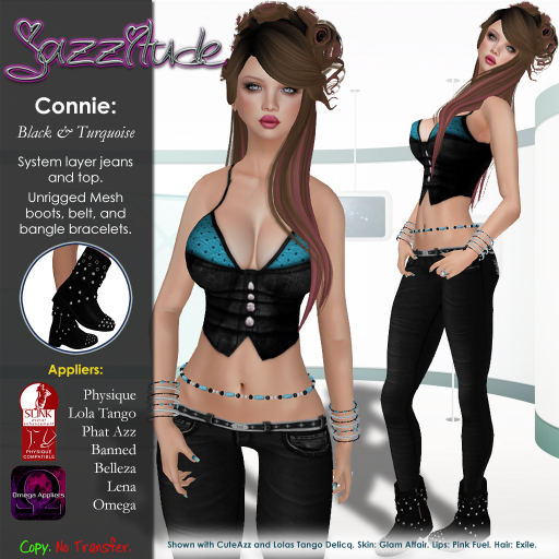 :jazzitude: Connie: Black & Turquoise