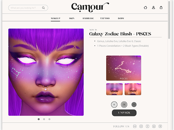 +CAMOUR+ Galaxy Zodiac Blush (BOM) - PISCES