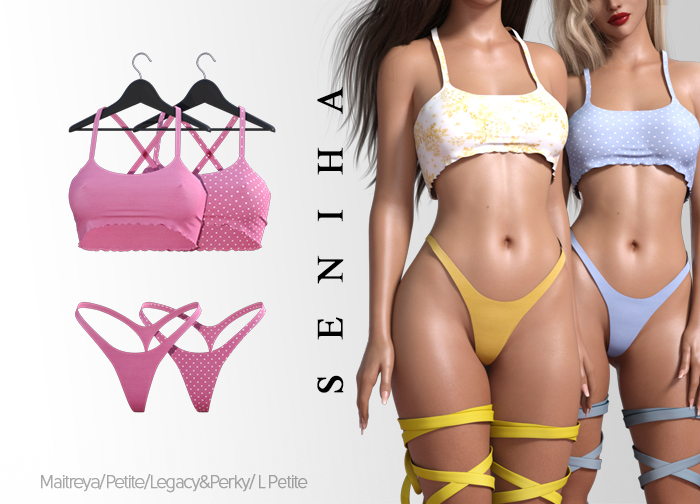 Seniha. Rianna Top&Thong // Pink