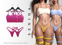 Seniha. Rianna Top&Thong // Dark Pink