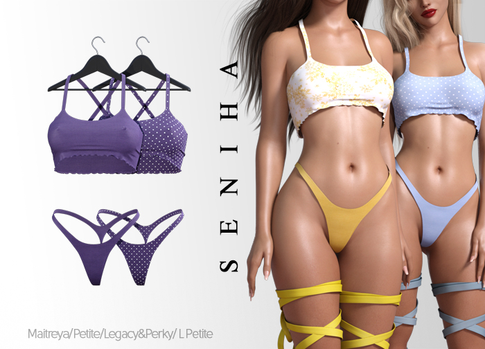 Seniha. Rianna Top&Thong // Purple