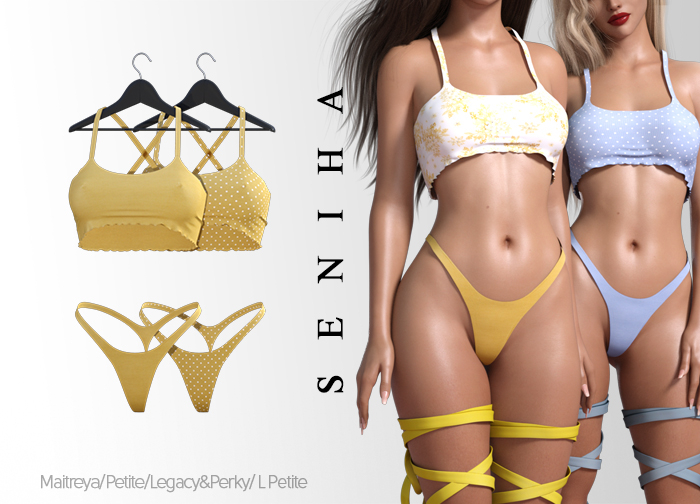 Seniha. Rianna Top&Thong // Yellow