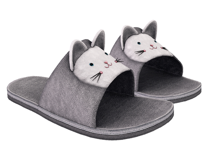 Popicot. Kitty Slippers / Gray