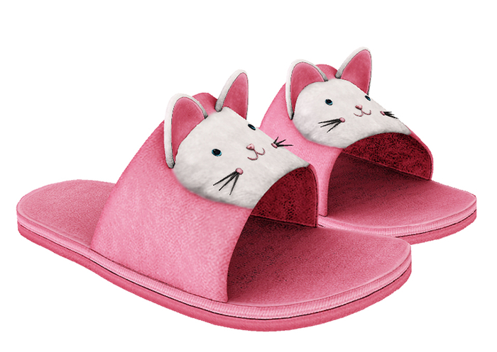 Popicot. Kitty Slippers / Fuschia